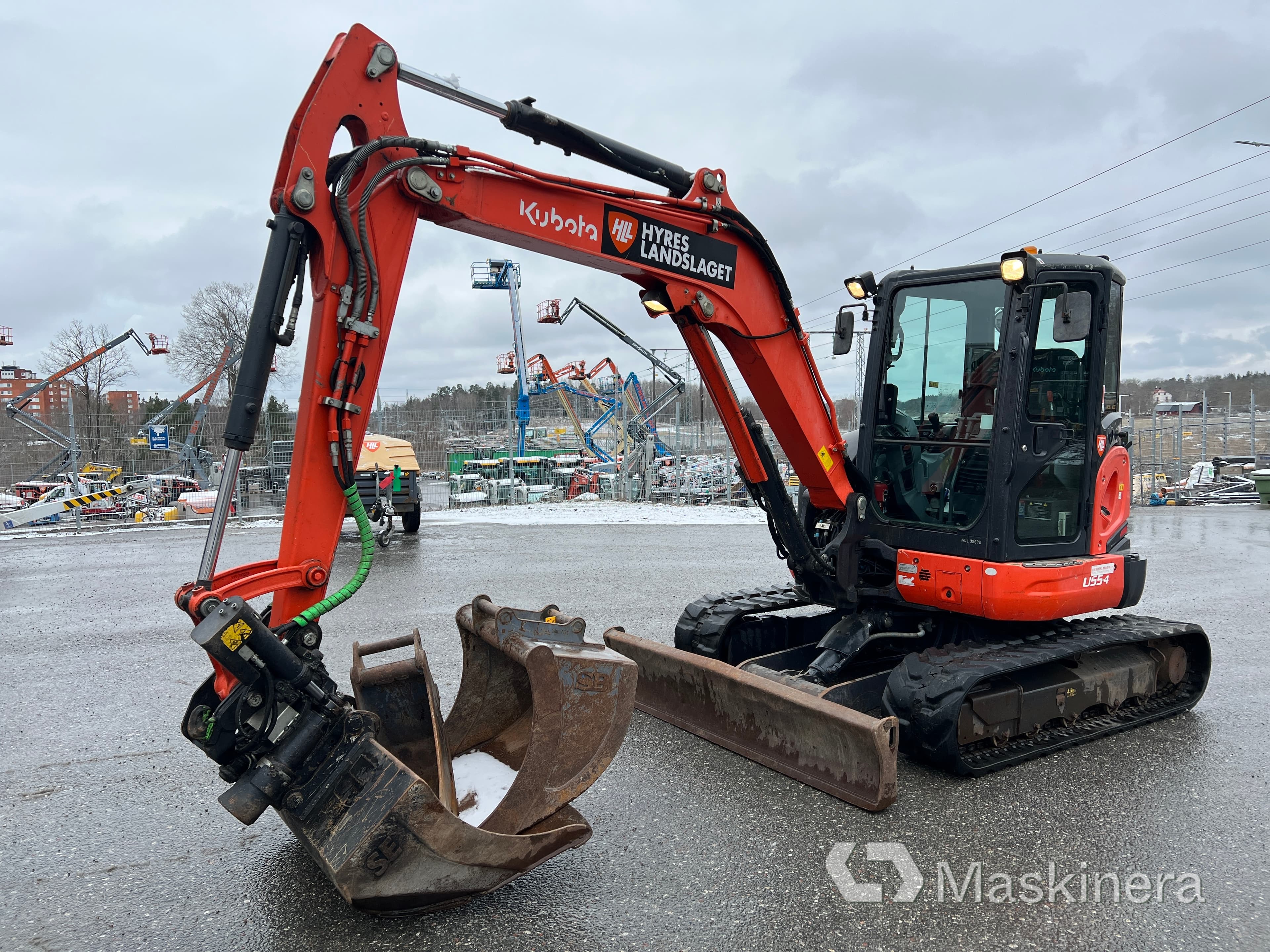 Grävmaskin Kubota U55-4 med tillbehör